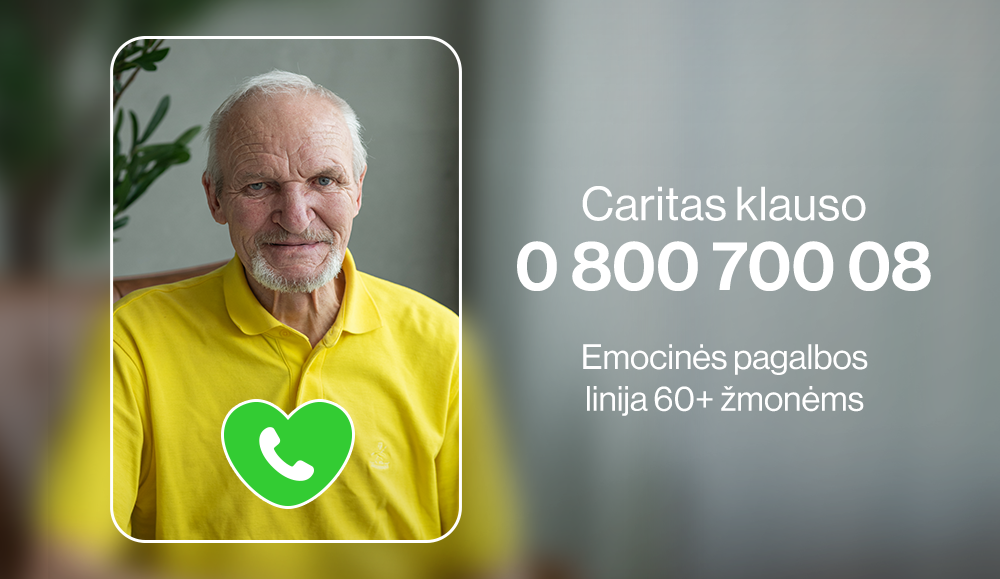 Startuoja „Caritas klauso“ – emocinės pagalbos linija vyresniems